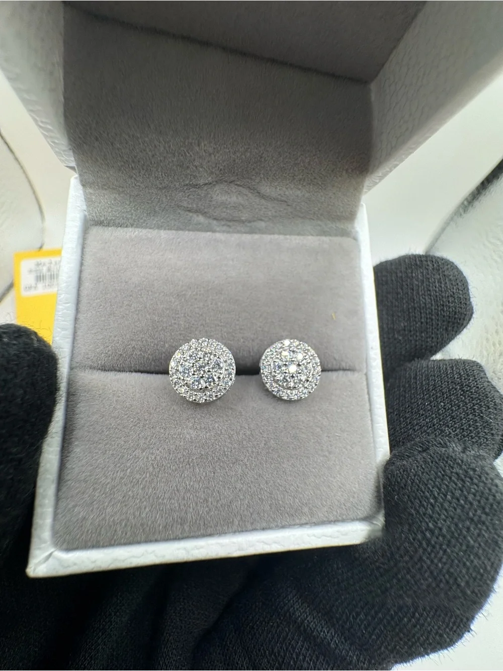 S925 silver moissanite earrings VVS1 GRA certified